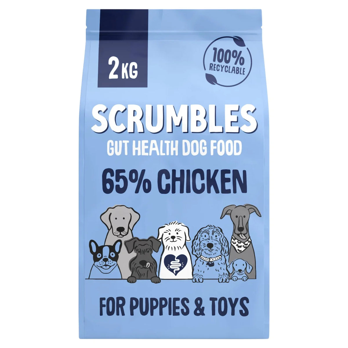 Scrumbles Puppies & Toys Chicken Dry Dog Food 2kg