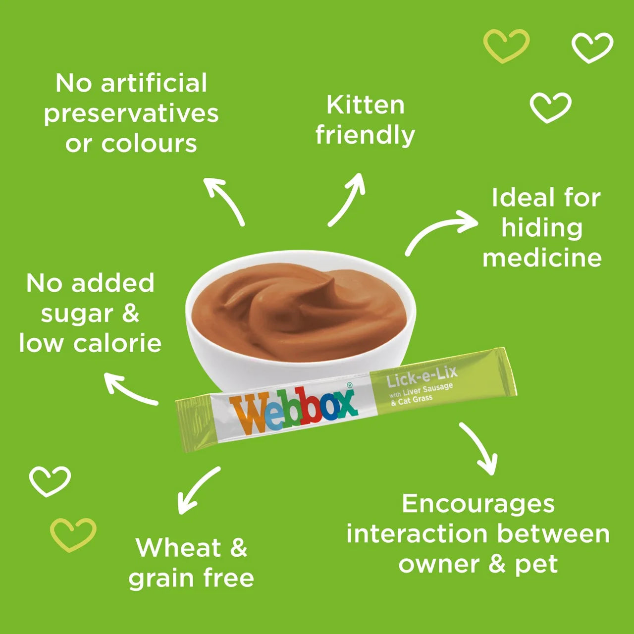 Webbox Lick-e-Lix Liver with Cat Grass Cat Treat 5 x 15g