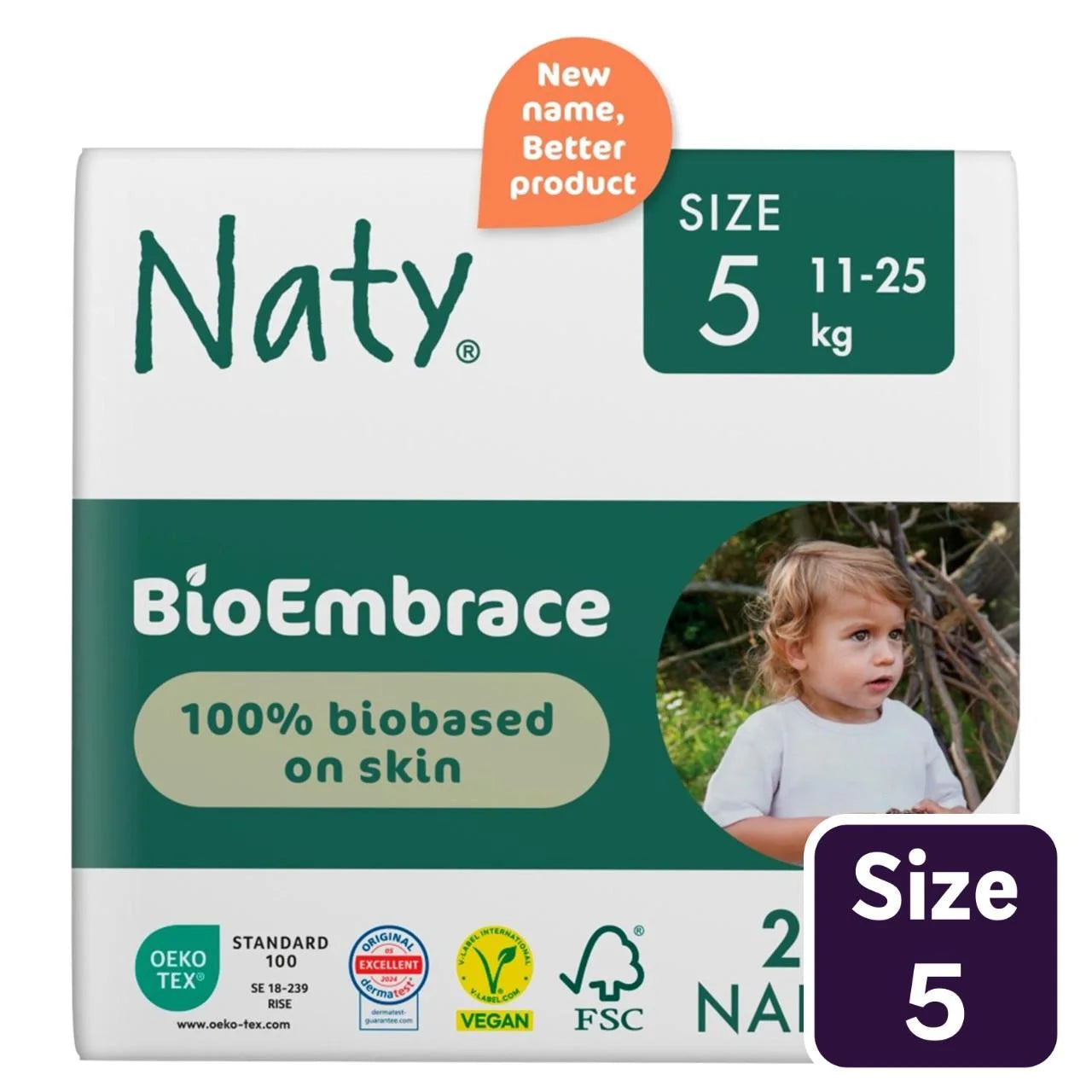 Naty BioEmbrace Nappies Size 5 (11-25kg) 22 per