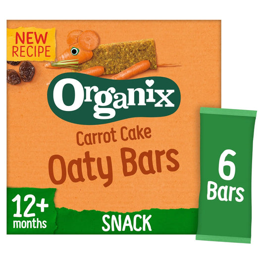 Organix Carrot Cake Soft Oaty Bars Toddler Snacks Multipack 12 months+ 6 x 23g