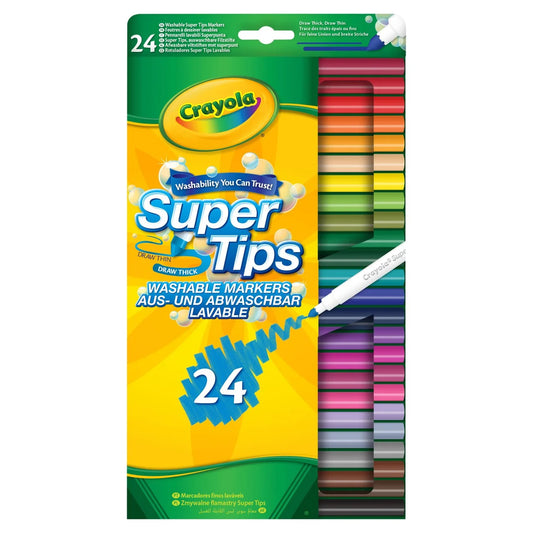 Crayola 24 Supertips, 4yrs+
