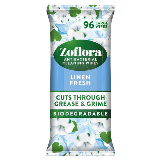 Zoflora Linen Fresh Antibacterial Multi-surface Wipes 96 per pack