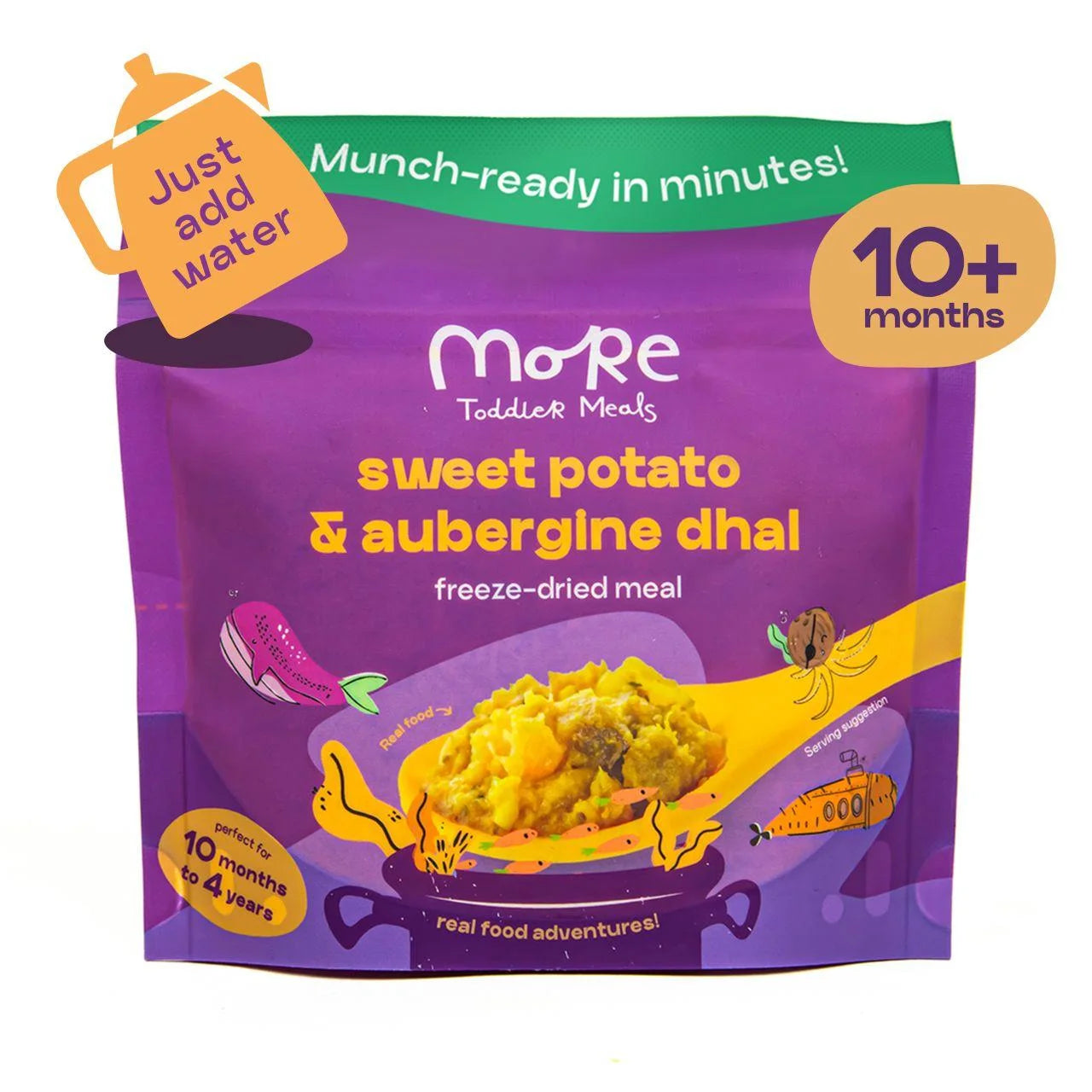 More Toddler Meals, Sweet Potato & Aubergine Dhal 150g