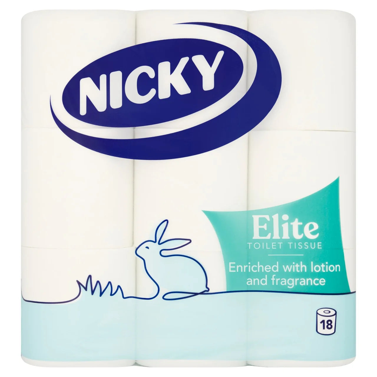 Nicky Elite 3 Ply Quilted Toilet Tissue 18 per pack