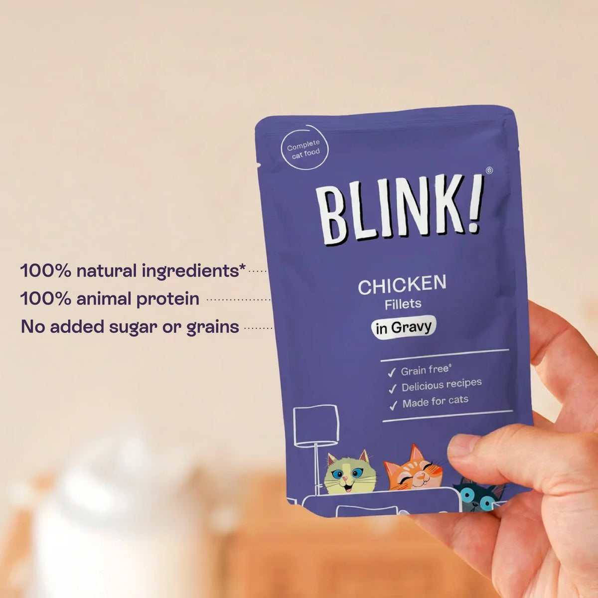 Blink Chicken Fillets in Gravy Bulk Pack 40 x 85g