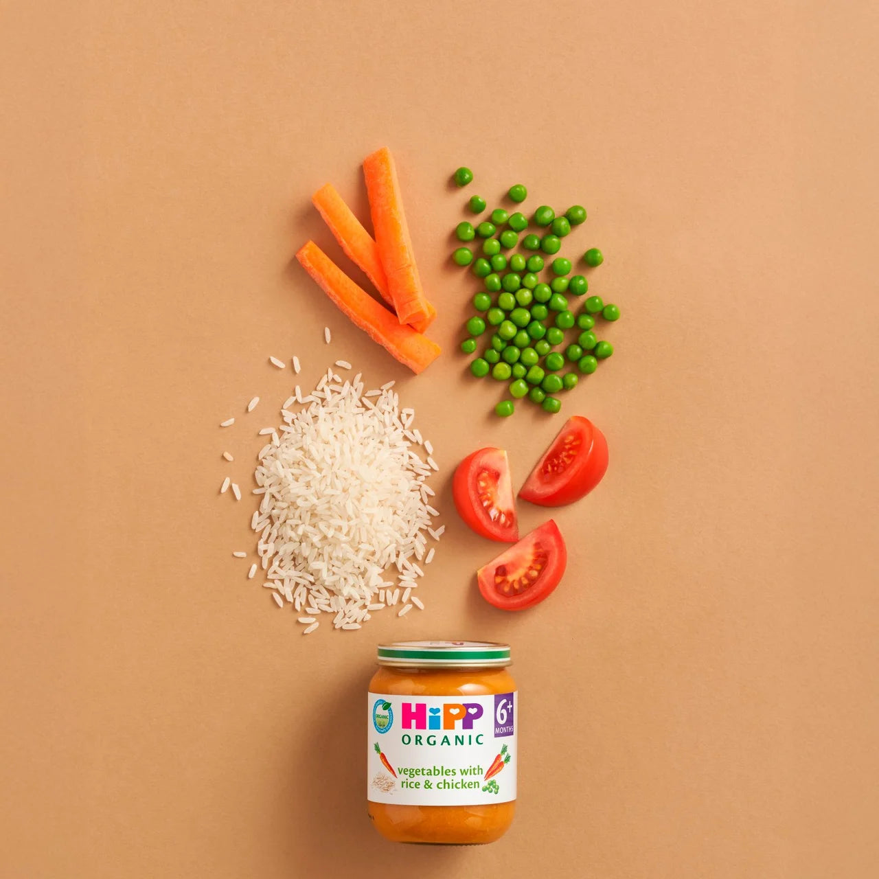 HiPP Organic Vegetables with Rice & Chicken Baby Food Jar 6+ Months 125g