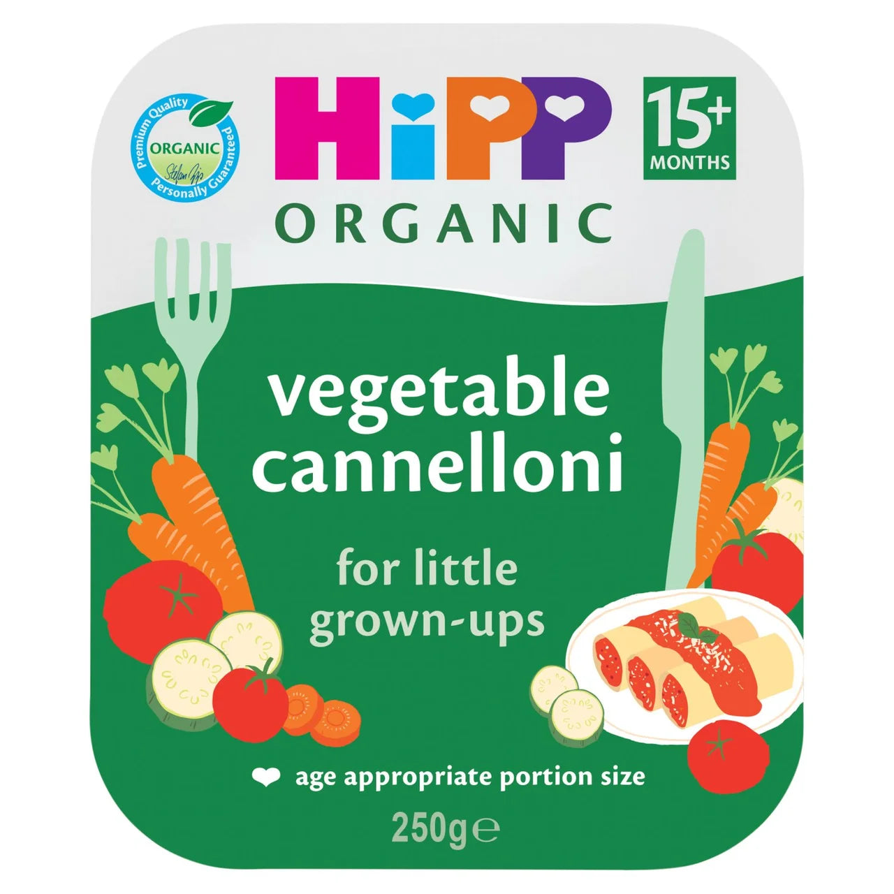 HiPP Organic Vegetable Cannelloni Toddler Tray Meal 15+ Months 250g