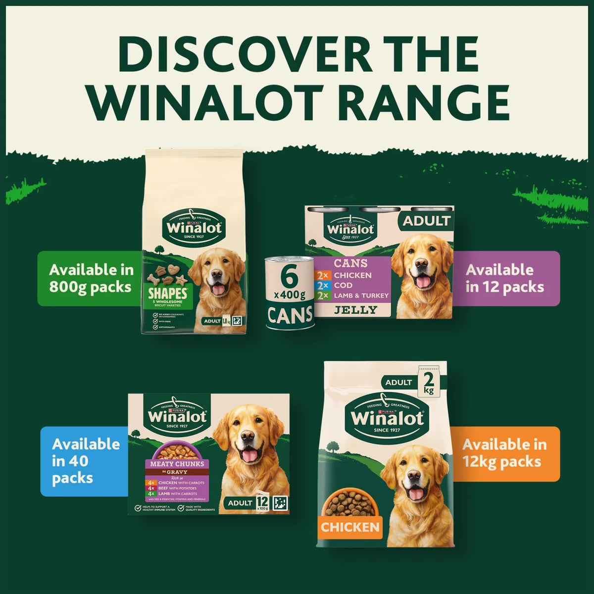 Winalot Meaty Chunks Small Dog Mixed in Gravy Wet Dog Food 40 x 85g