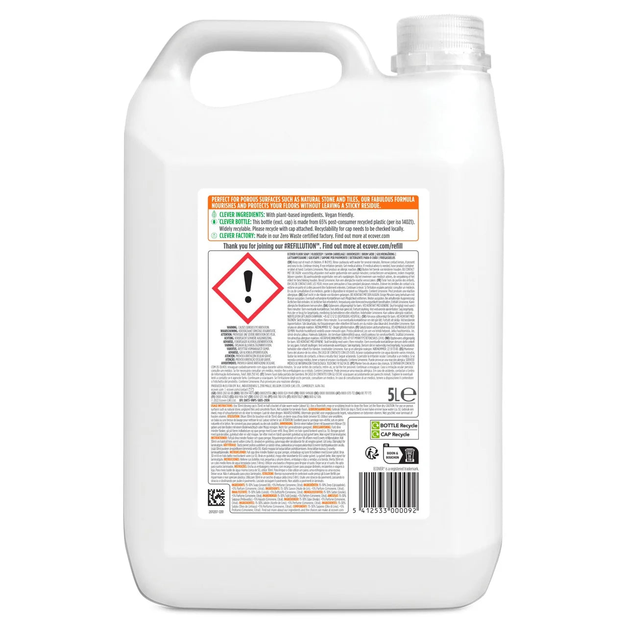 Ecover Floor Cleaner Refill 5L