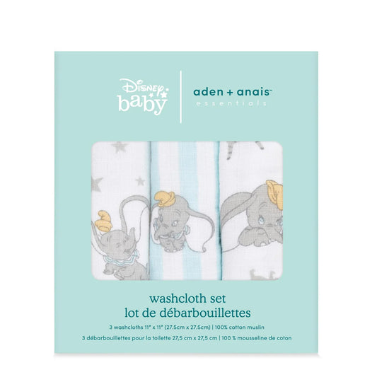 Aden + Anais Washcloths, Dumbo 3 per pack