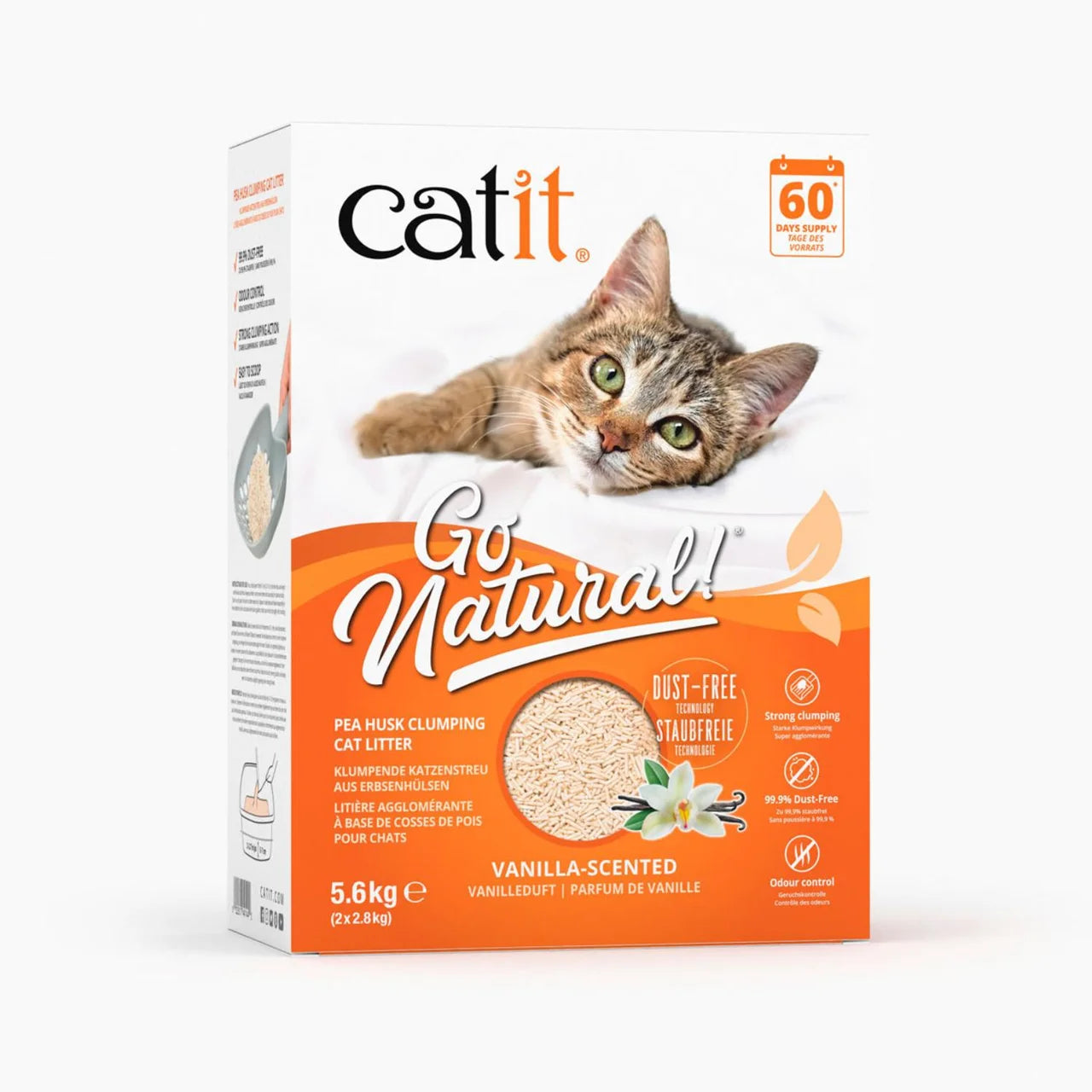 Catit Go Natural Pea Husk Litter, Vanilla 5.6kg