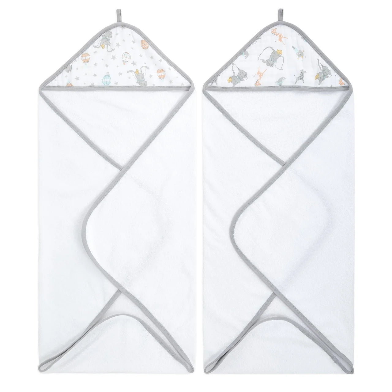 Aden + Anais Hooded Towel, Dumbo 2 per pack
