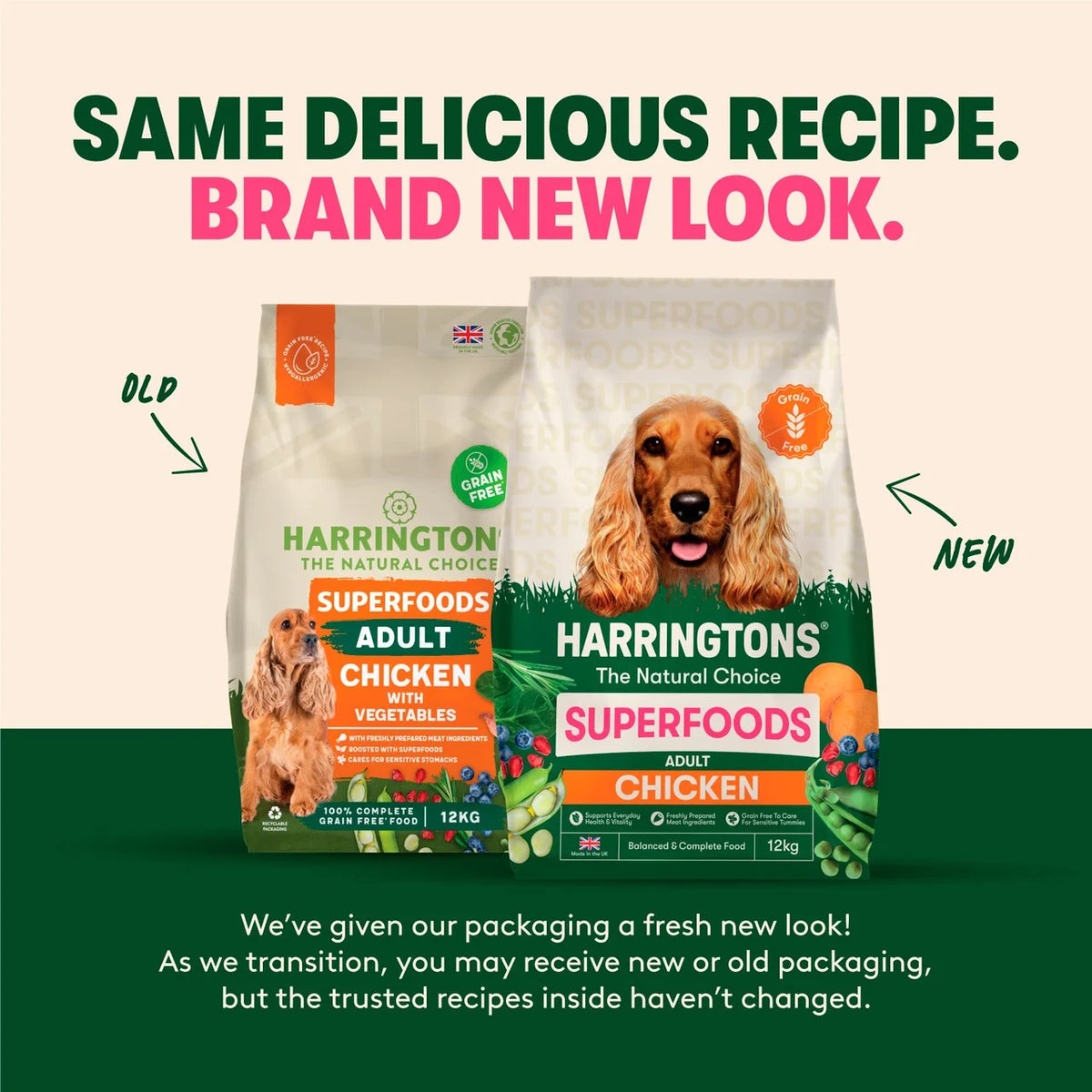 Harringtons Grain Free Superfoods Chicken Dry Dog Food 12kg