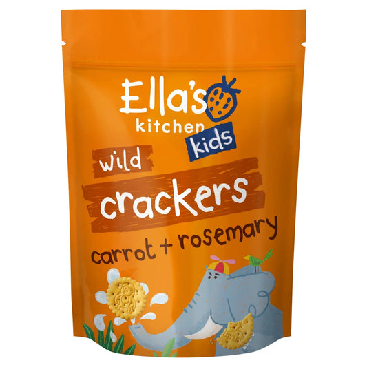 Ella's Kitchen Organic Safari Crackers Carrot & Rosemary 18+ Months 100g