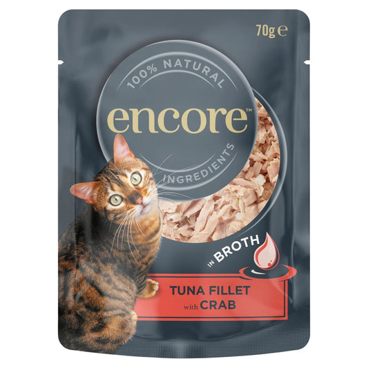 Encore Cat Tuna Fillet with Crab in Broth 70g