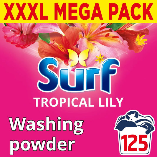 Surf Tropical Lily Laundry Washing Powder 125 Washes 6250g