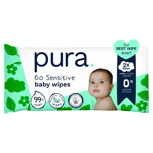 Huggies Pure Extra Care Sensitive Baby Wipes Single Pack 48 per pack