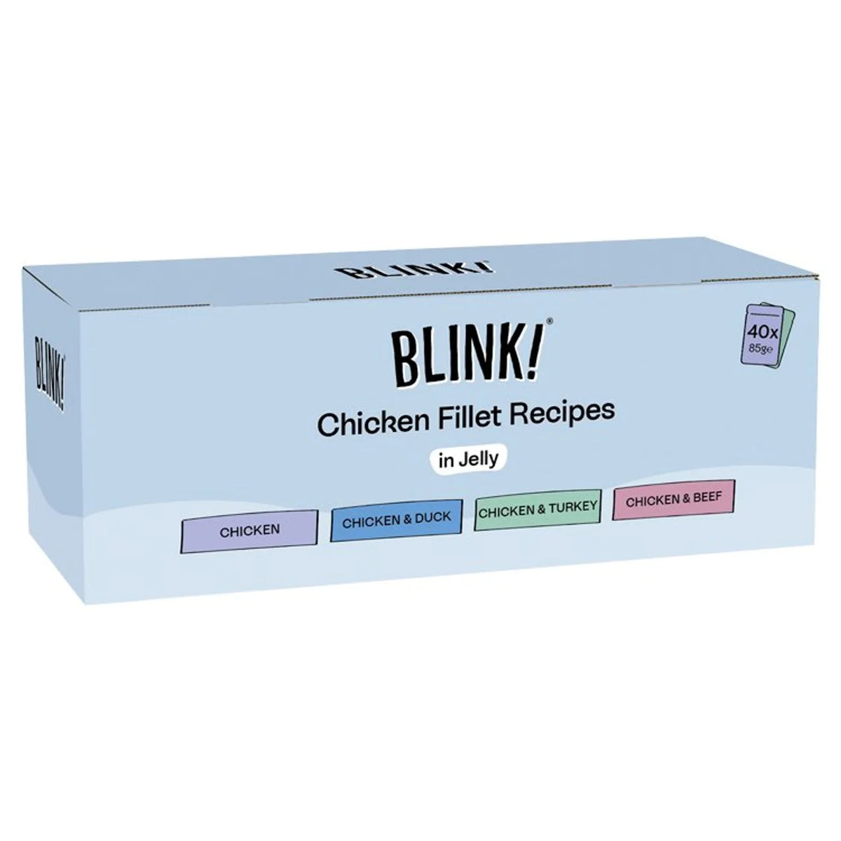 Blink! Chicken Fillet Selection In Jelly Bulk Pack 40 x 85g