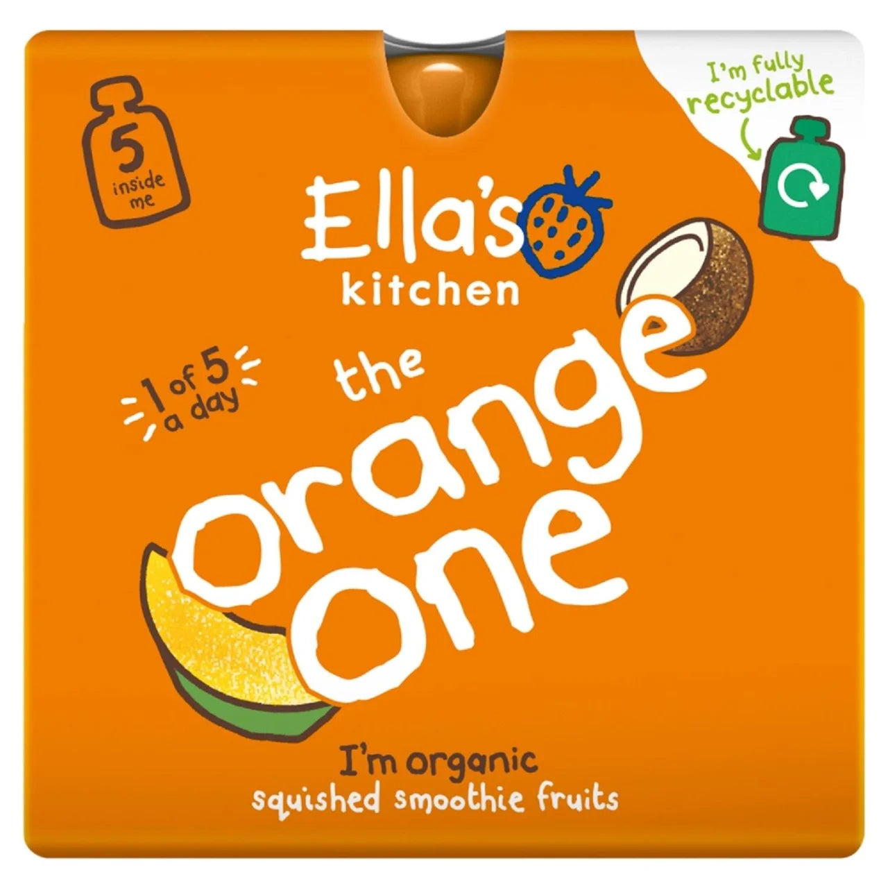 Ella's Kitchen The Orange One Smoothie Pouch Multipack 6+ Months 5 x 90g