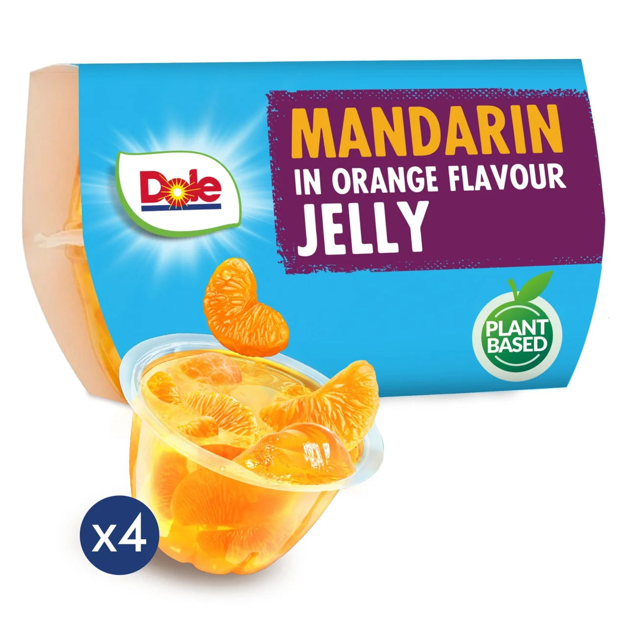 Dole Mandarins In Orange Jelly Pots Multipack 4 x 123g