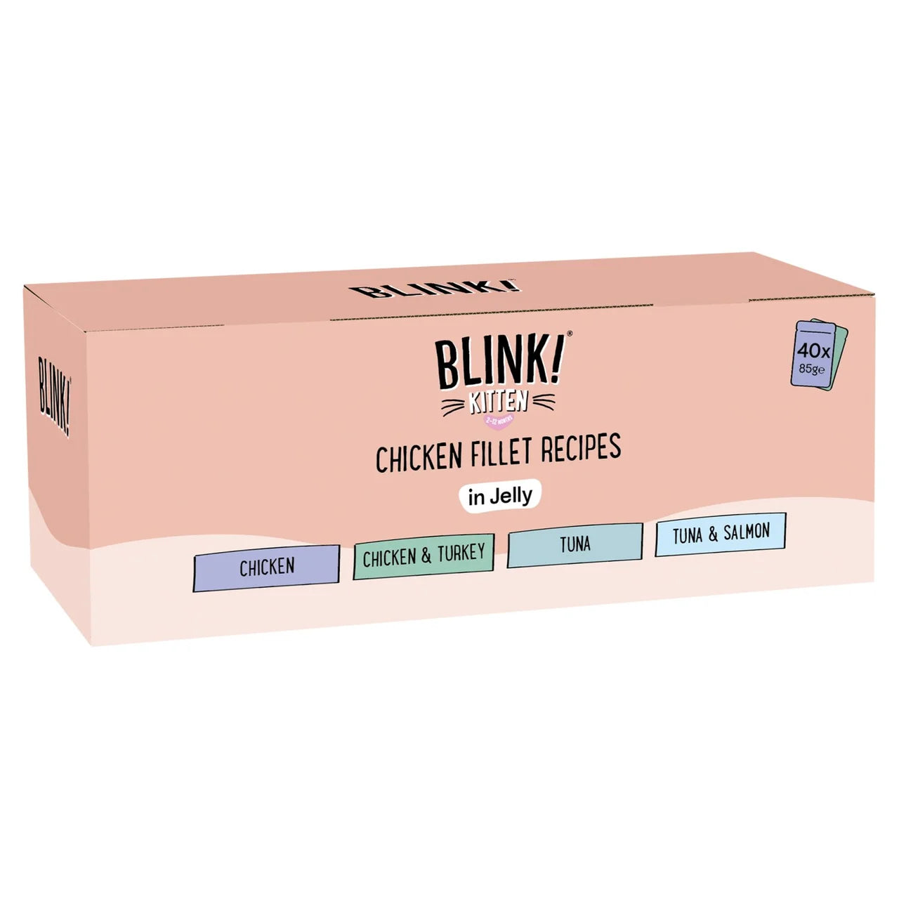 Blink Kitten Chicken&Fish Pouch Selection in Jelly Bulk Pack 40 x 85g