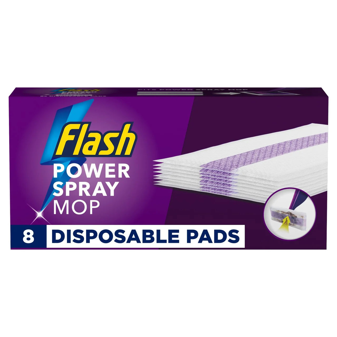Flash Power Spray Mop 8 Disposable Pad Refills 8 per pack