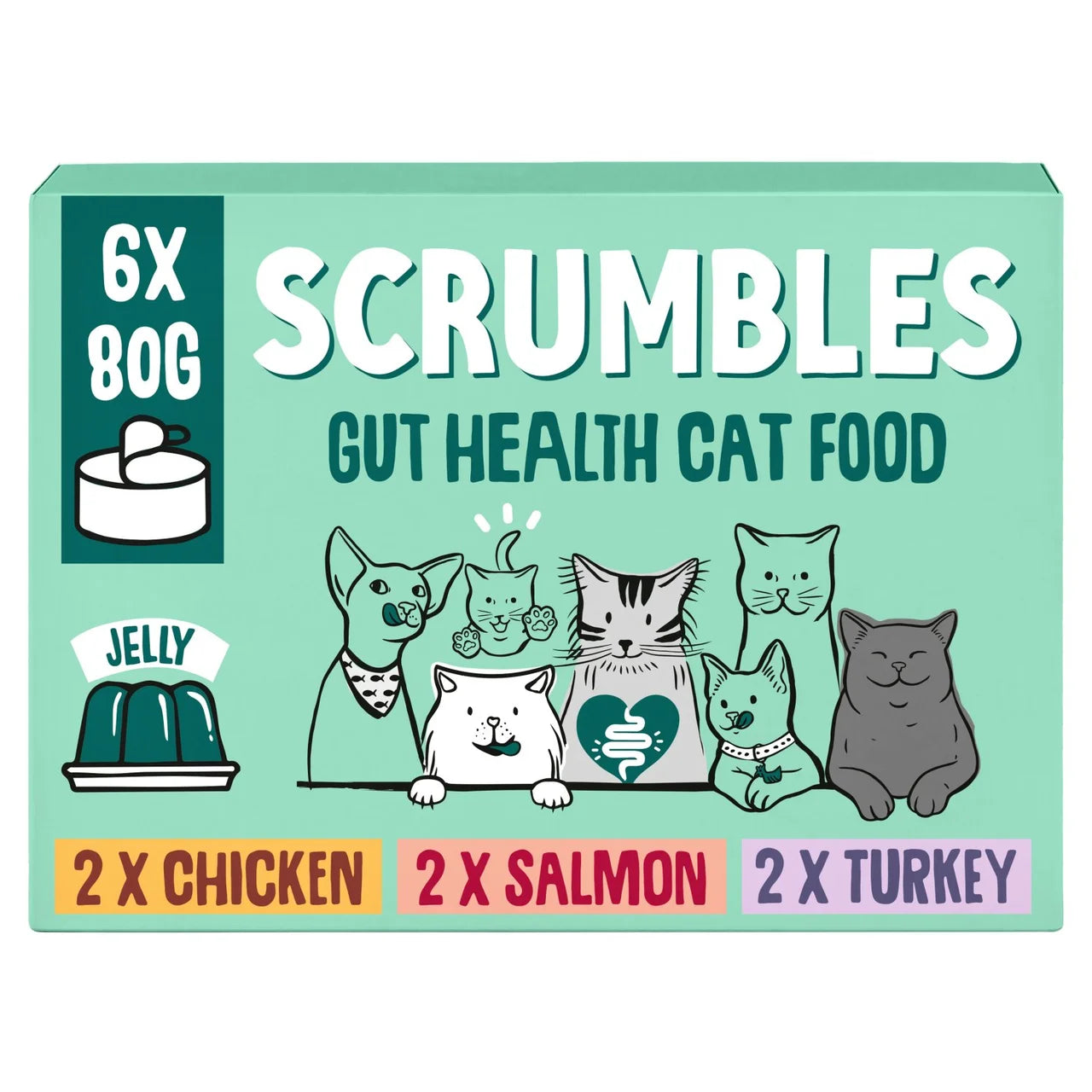 Scrumbles Wet Cat Jelly Classic Variety Pack 6 x 85g