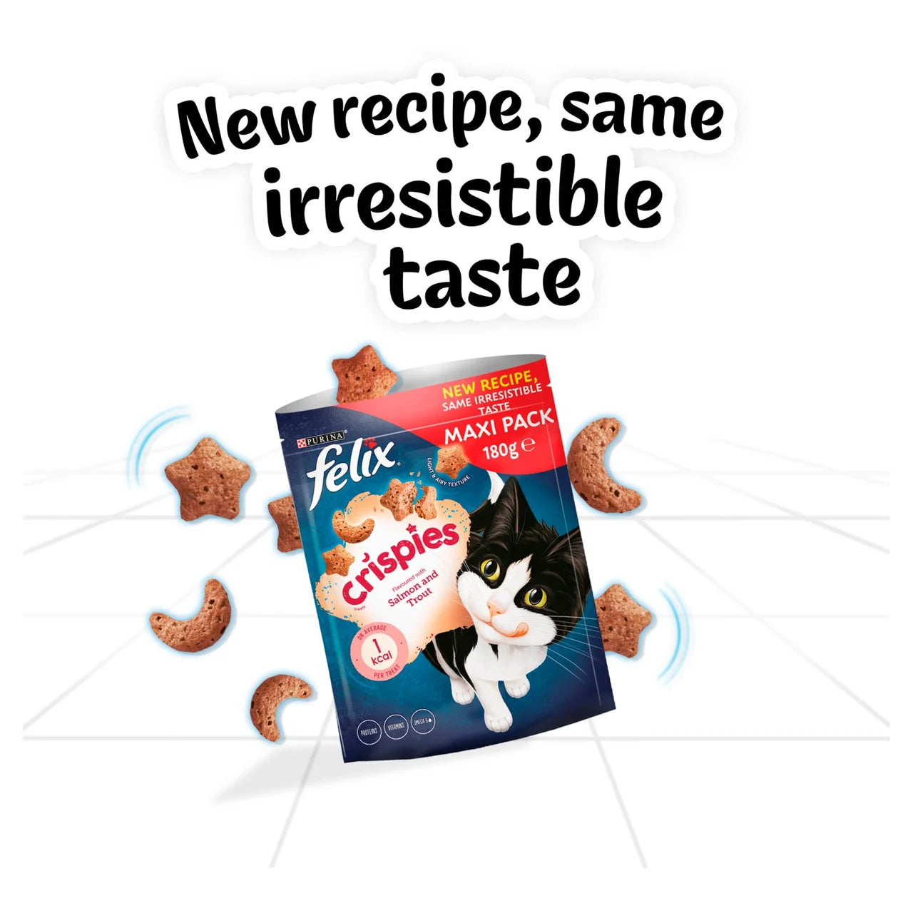 Felix Crispies Salmon and Trout Cat Treats 180g