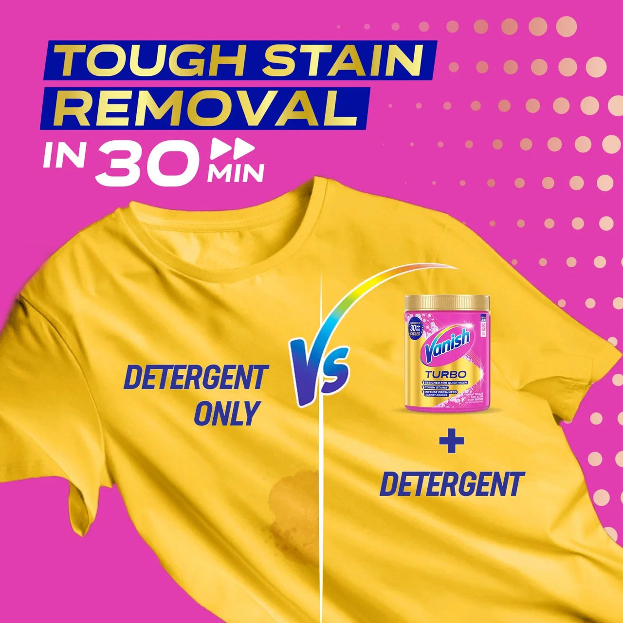 Vanish Turbo Fast Acting Stain Remover Powder 470g