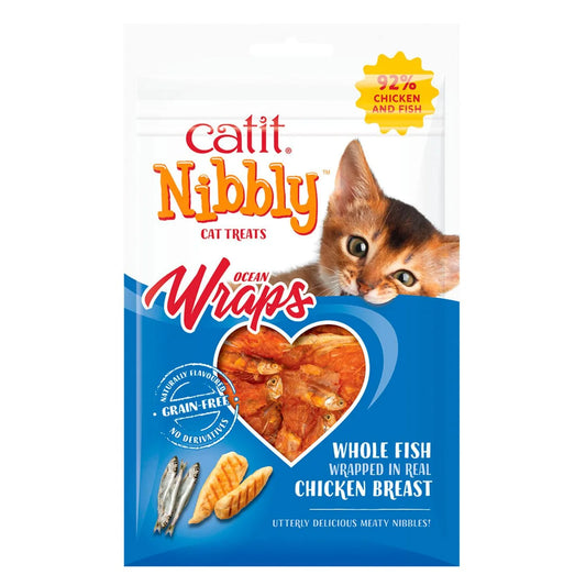 Catit Nibbly Wraps Chicken & Fish Cat Treat 30g