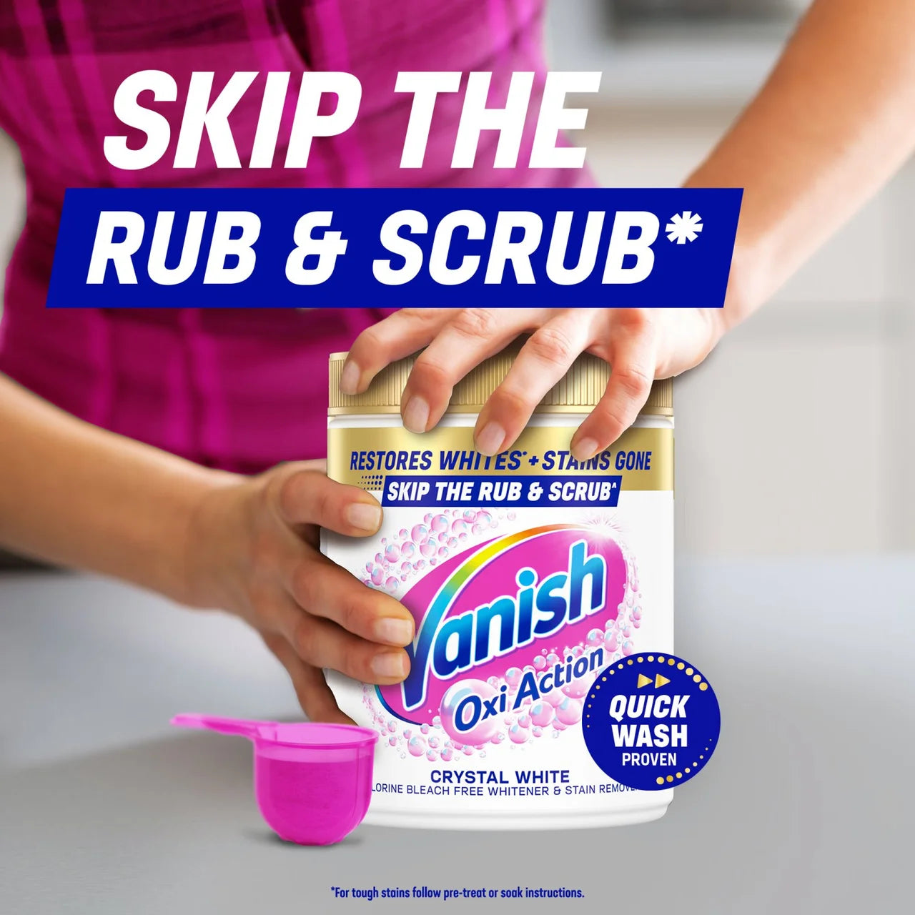Vanish Oxi Action Fabric Stain Remover Powder Whites 850g