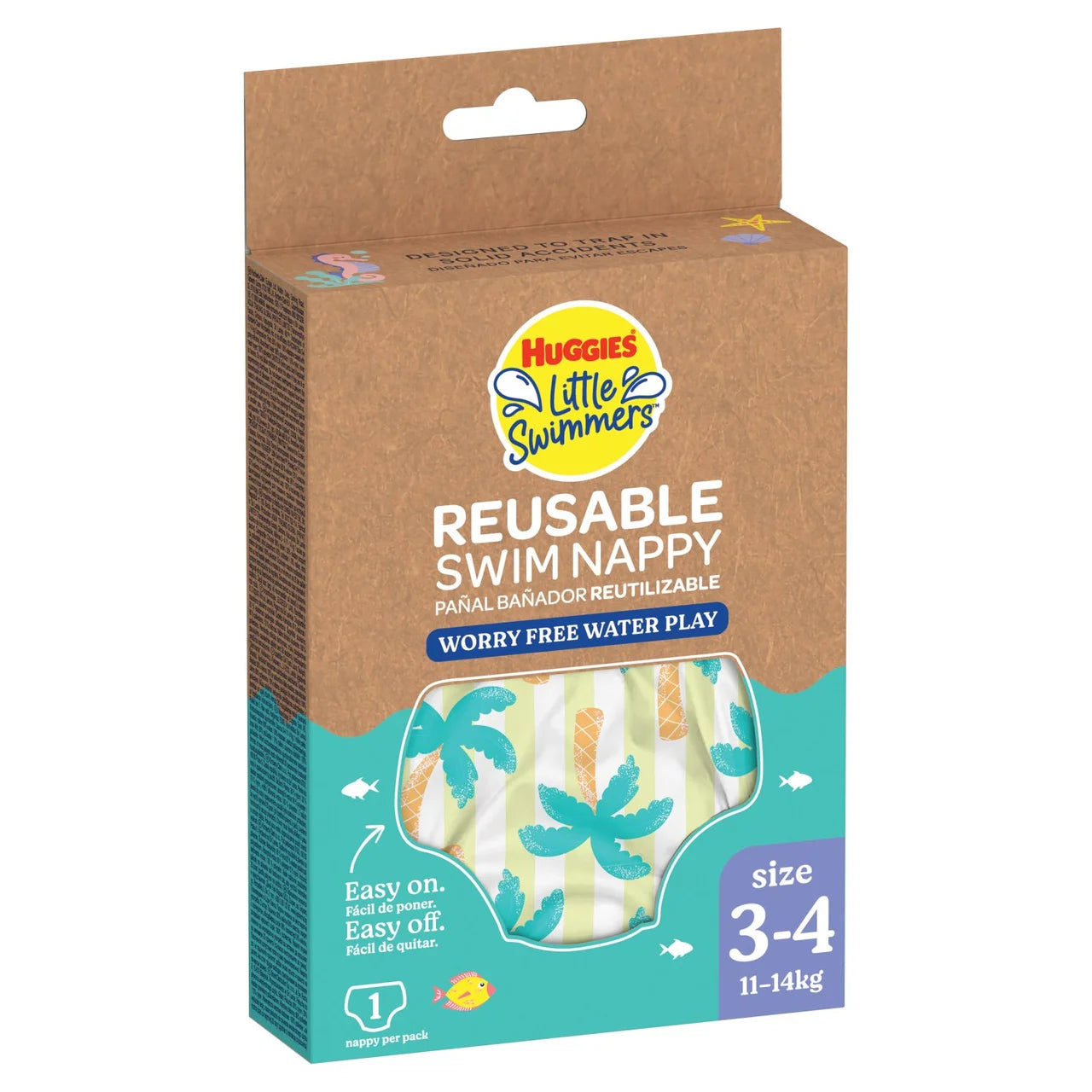 Huggies Little Swimmers Reusable Swim Pant Tropical Size 3-4 (11-14kg)