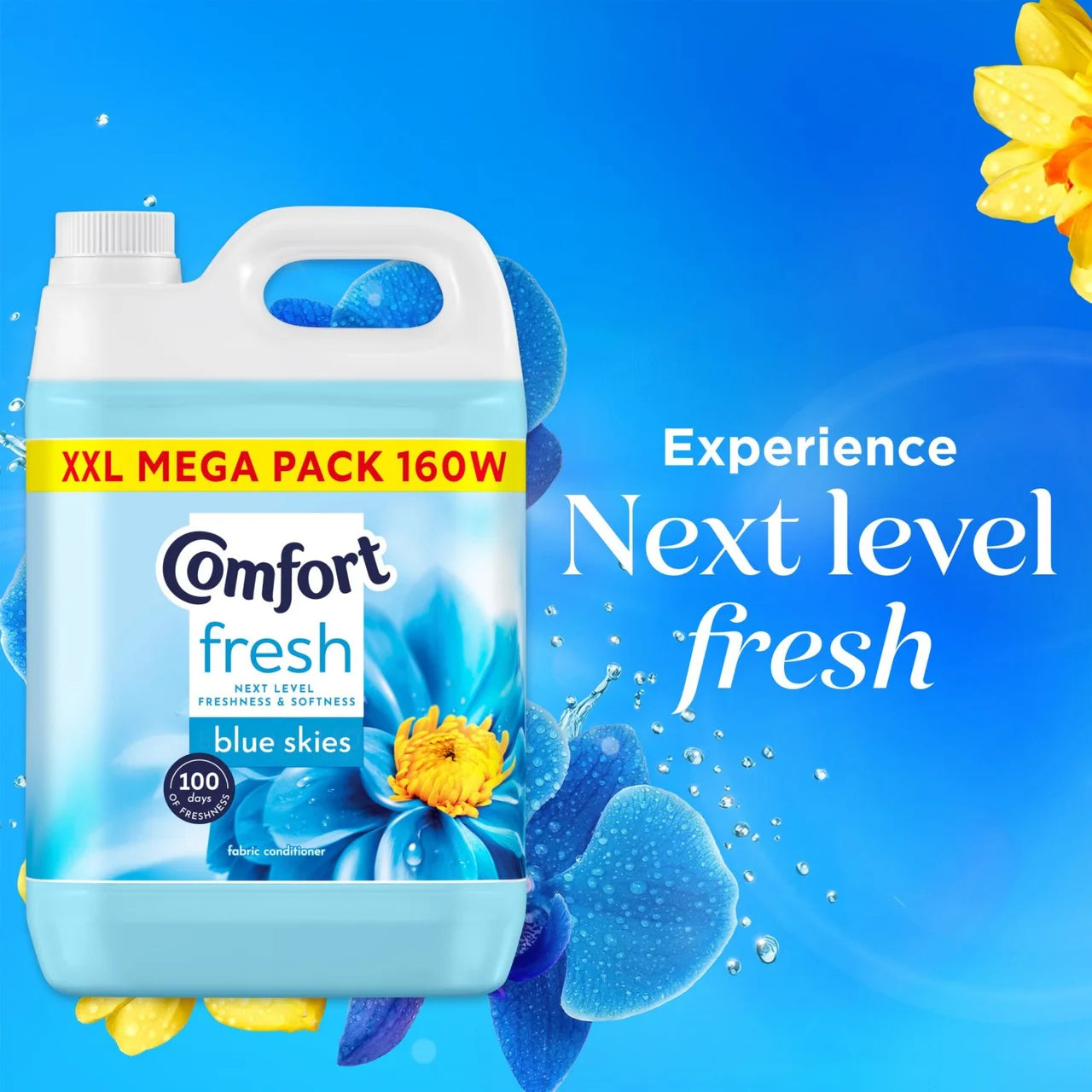 Comfort Fresh Fabric Conditioner Blue Skies 160 Washes 4800ml
