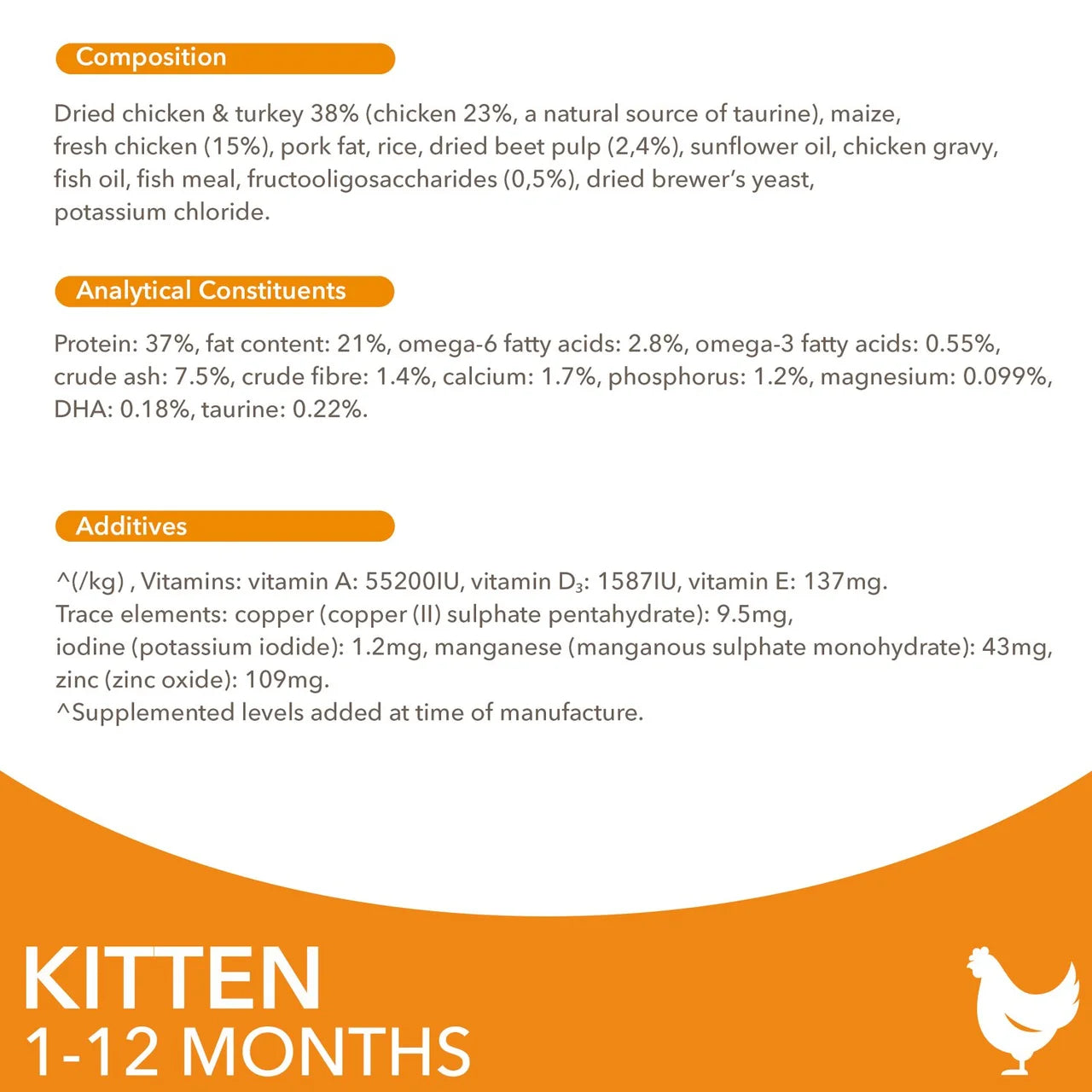 IAMS Advanced Nutrition Kitten Food Fresh Chicken 800g