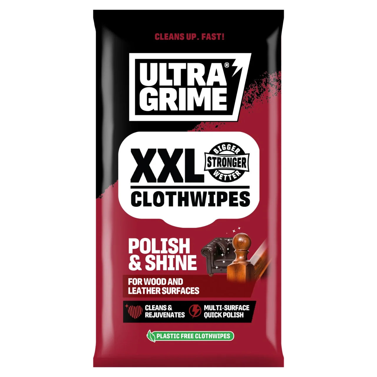UltraGrime Polish & Shine XXL Clothwipes 20 per pack