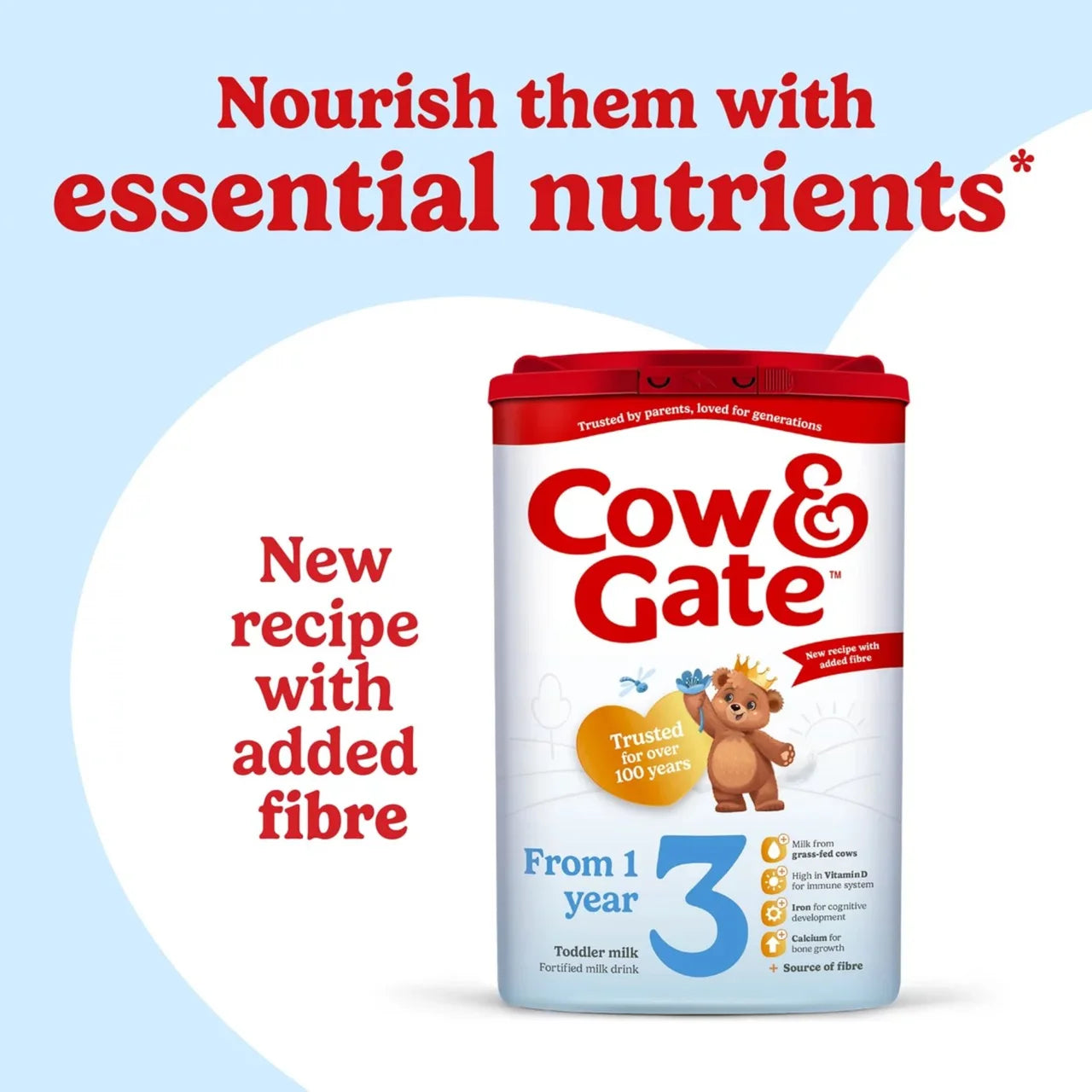 Cow & Gate 3 Toddler Milk Formula 1+ Years , 800g