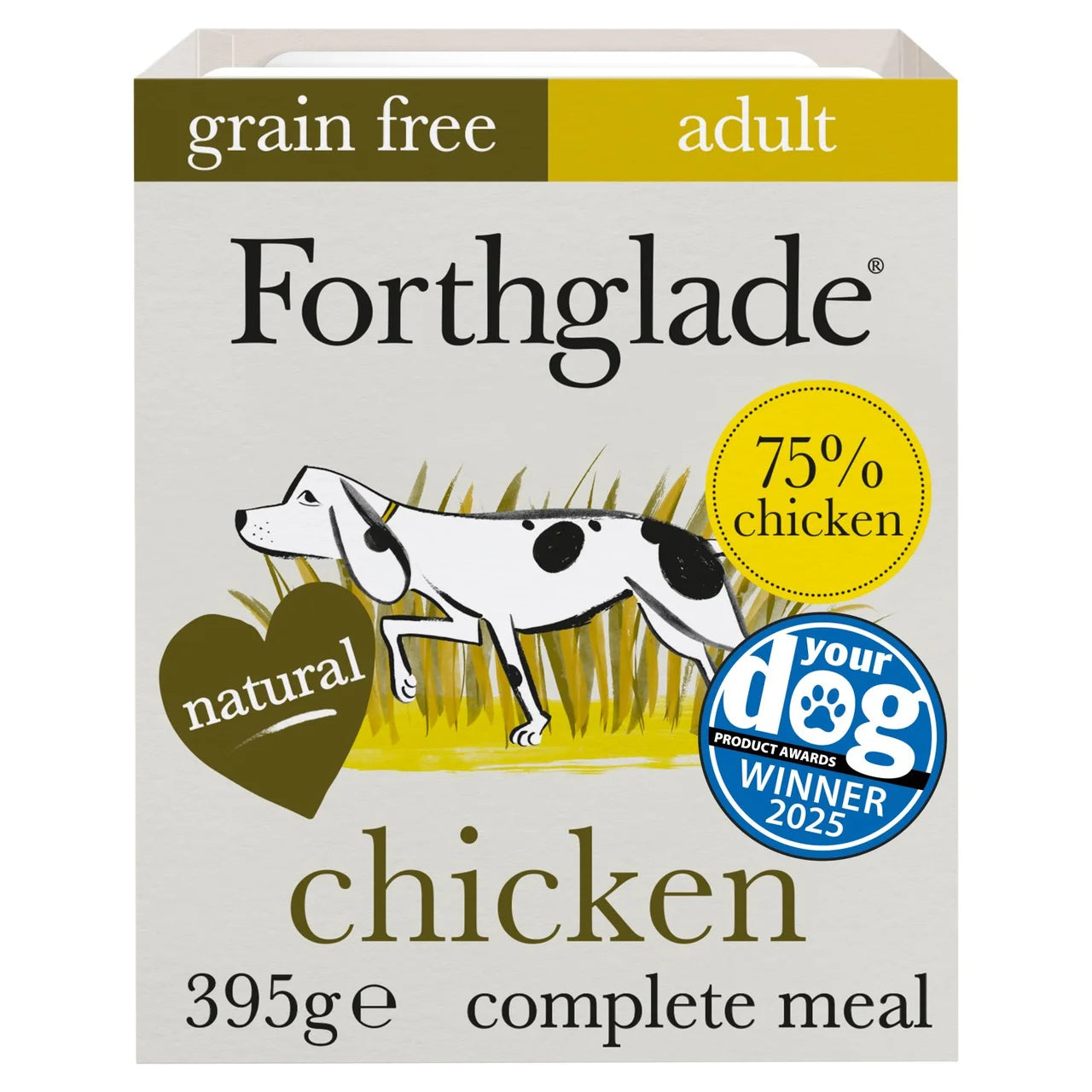Forthglade Natural Grain Free Wet Dog Food Chicken with Butternut Squash 395g