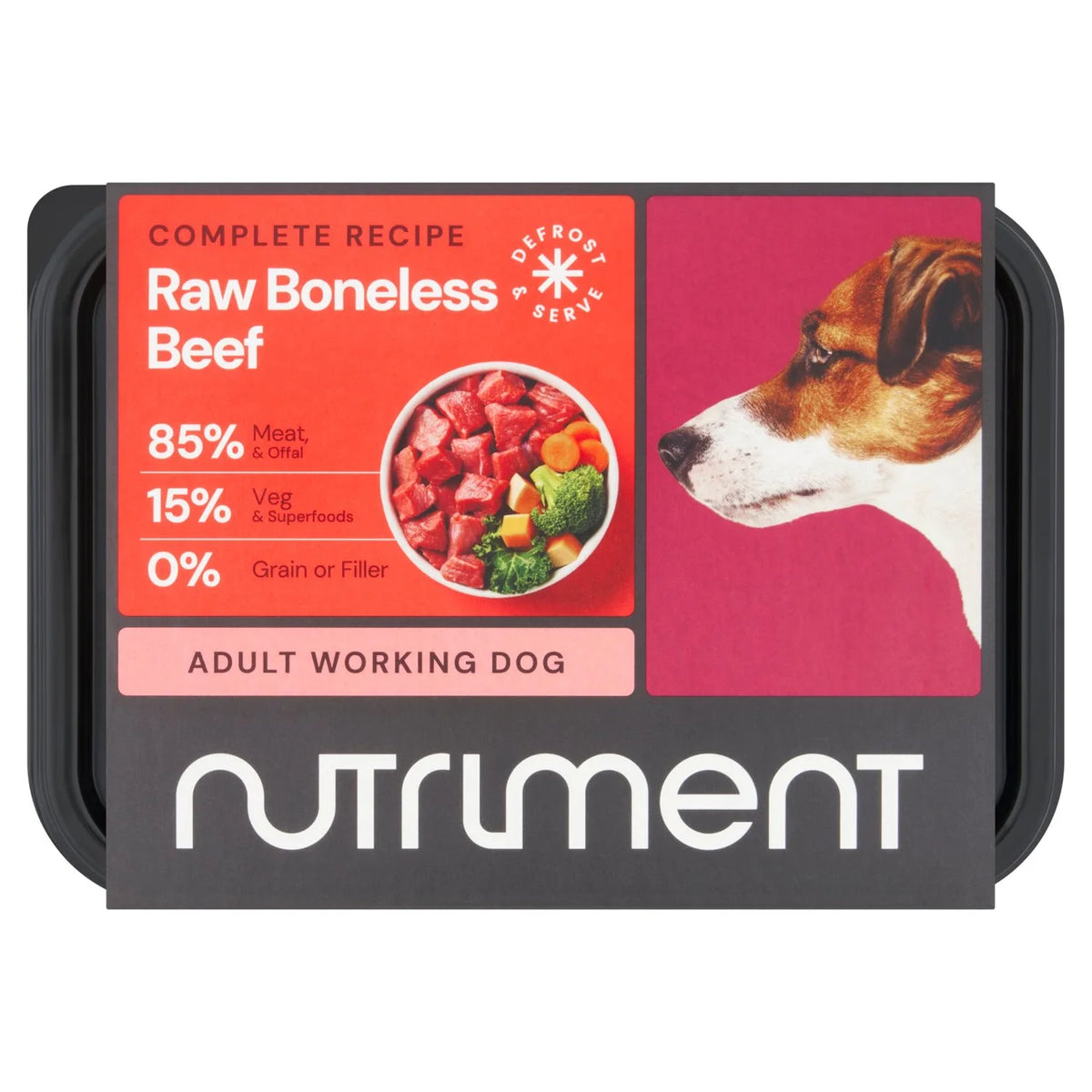 Nutriment Beef Formula Raw Dog Food 500g