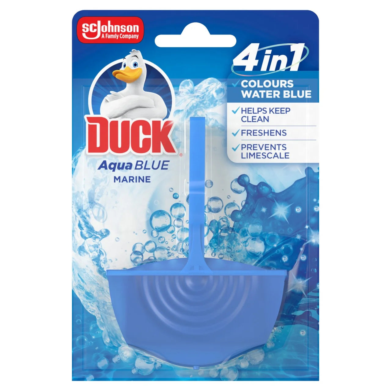 Duck Aqua Blue Toilet Rim Block Holder 36g