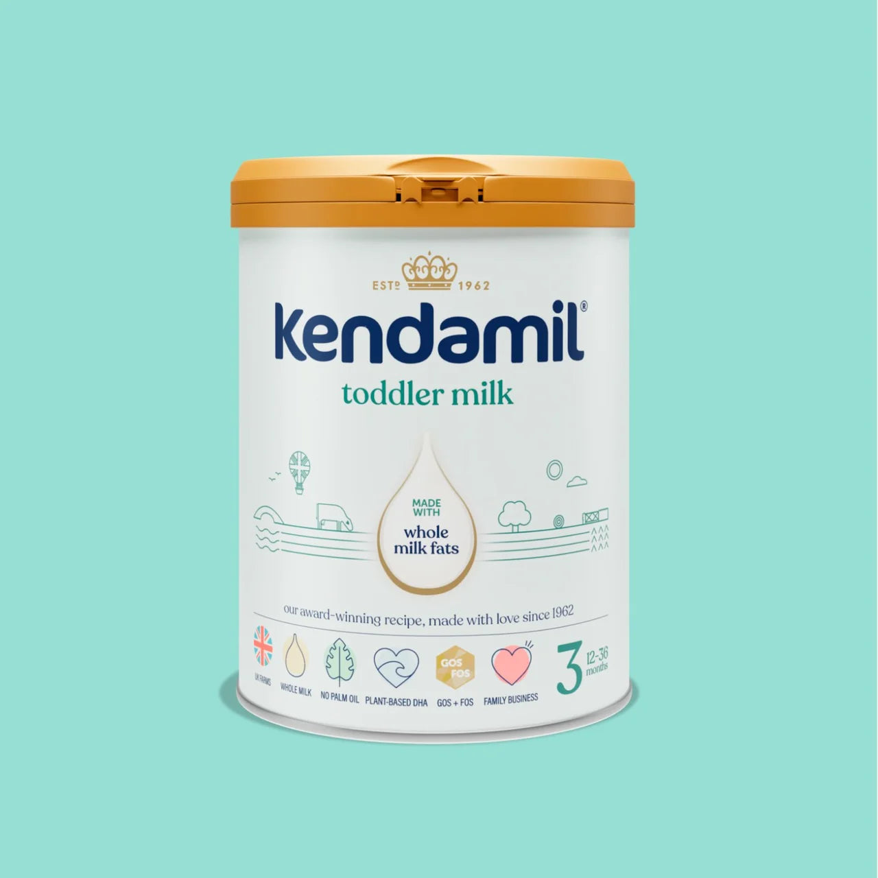 Kendamil 3 Toddler Milk Powder, 12-36 mths 800g