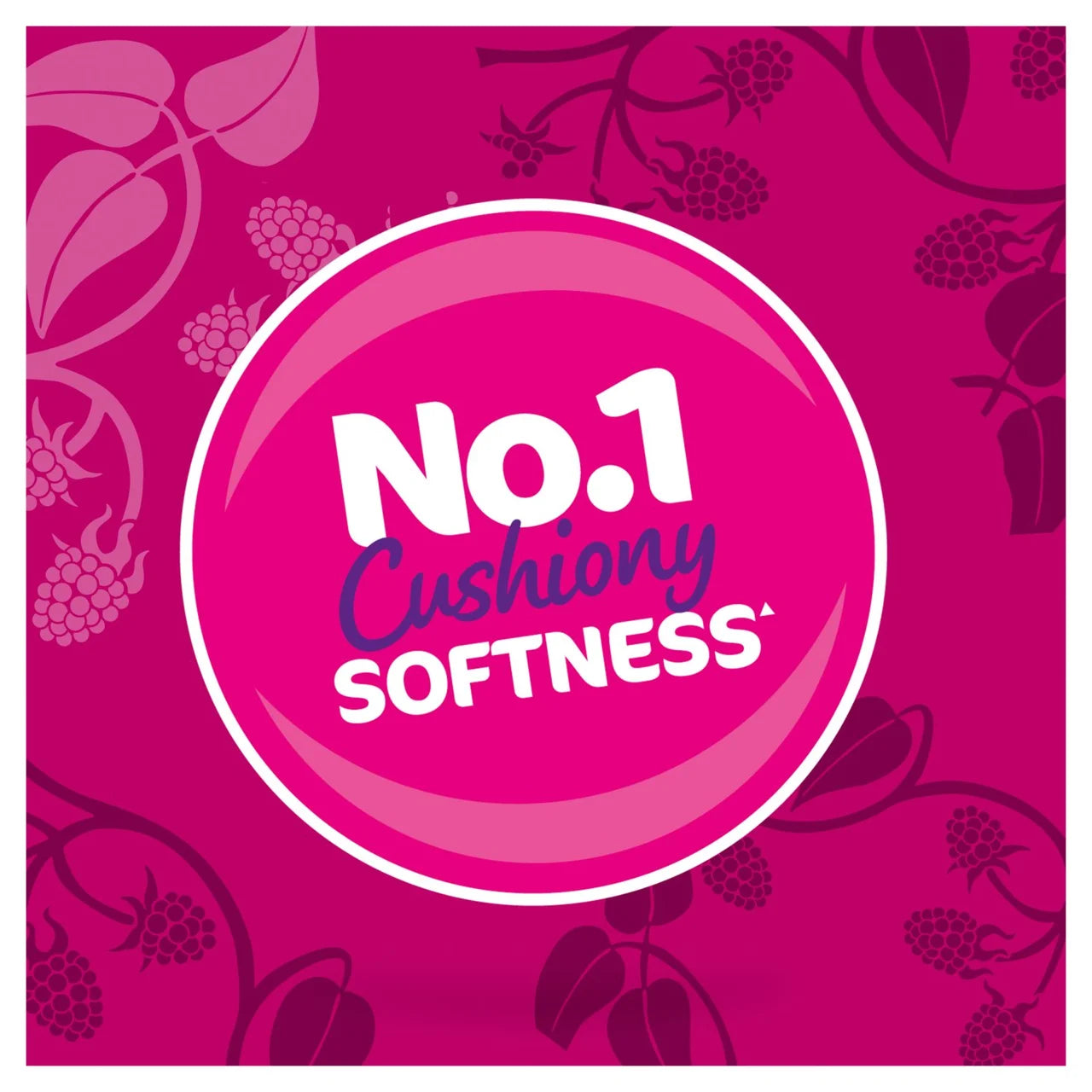 Cushelle Quilted Raspberry & Rhubarb Toilet Rolls, 50% More Sheets 6 per pack