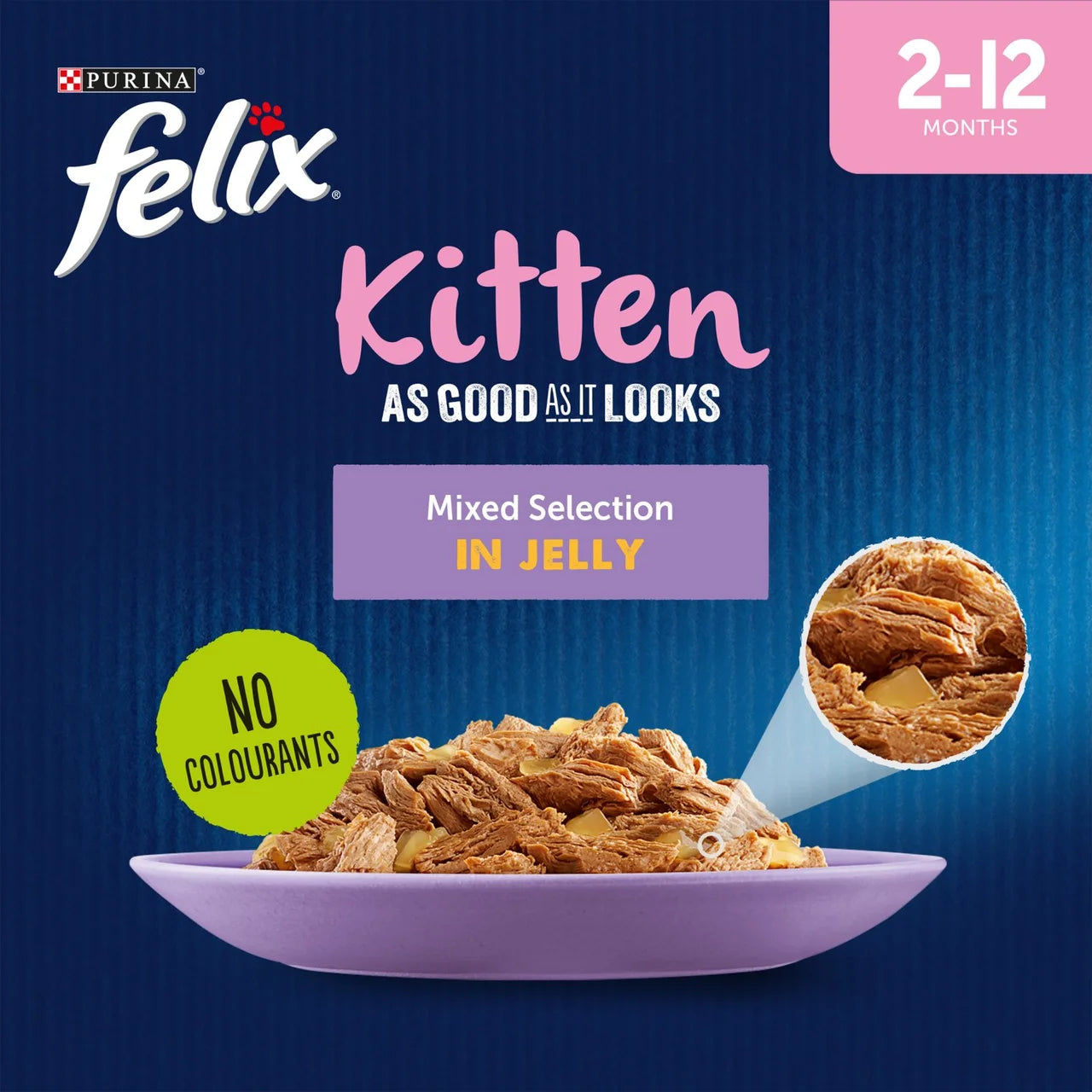 Felix As Good As it Looks Kitten Mixed in Jelly Wet Cat Food 12 x 85g
