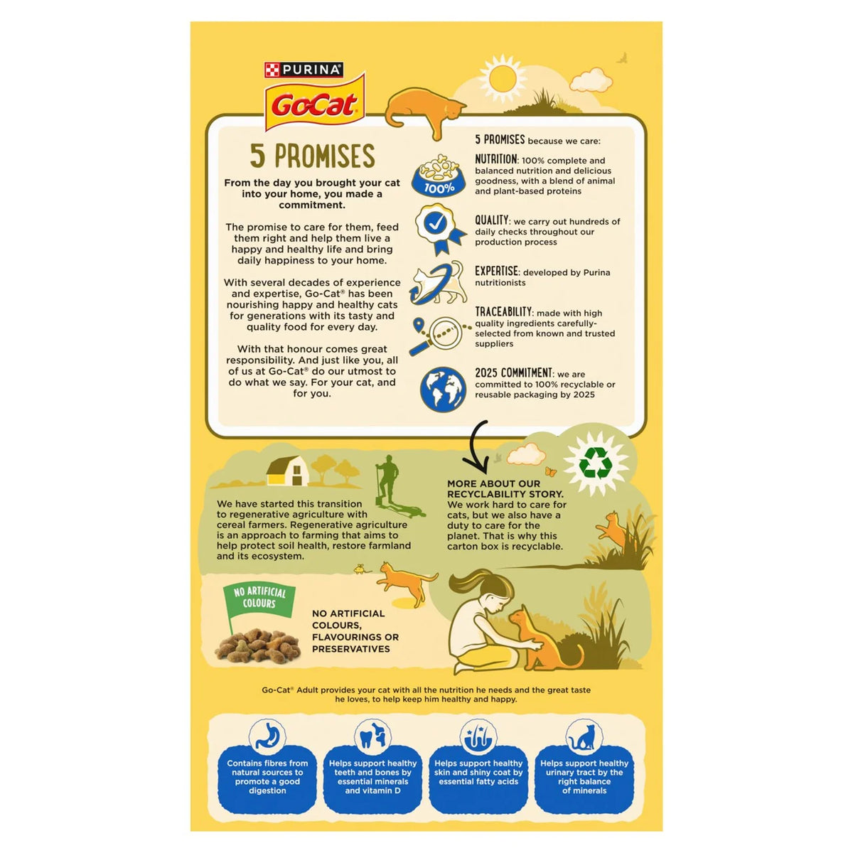 Go-Cat Herring with Vegetables Dry Cat Food 750g