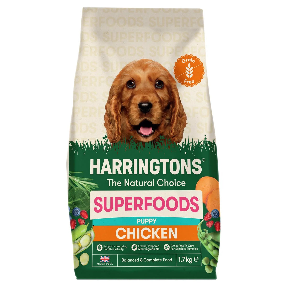 Harringtons Puppy Grain Free with Superfoods Dry Dog Food Chicken 1.7kg