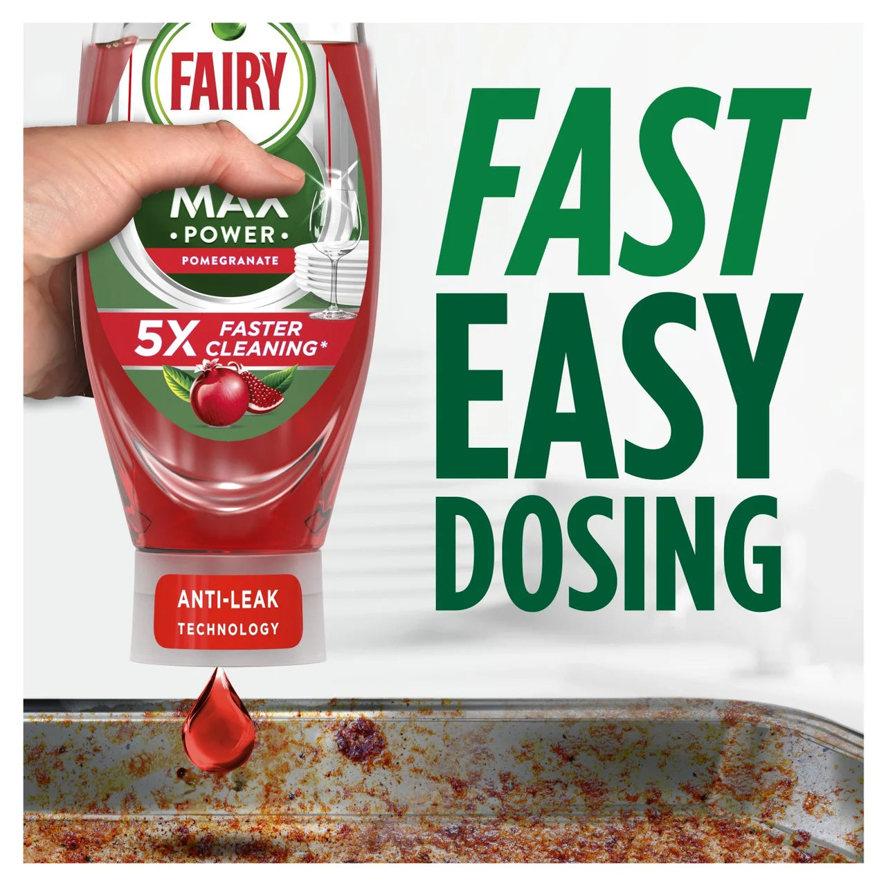 Fairy Max Power Washing Up Liquid Pomegranate 545ml
