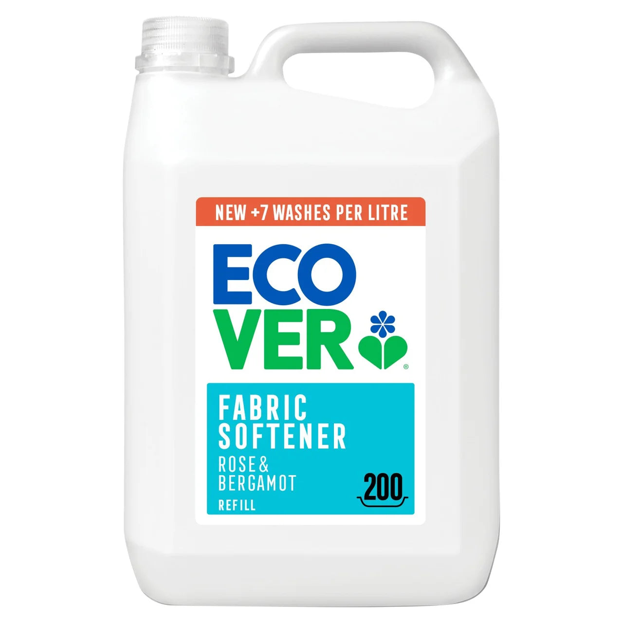 Ecover Concentrated Fabric Softener Rose & Bergamot 200 Washes 5L