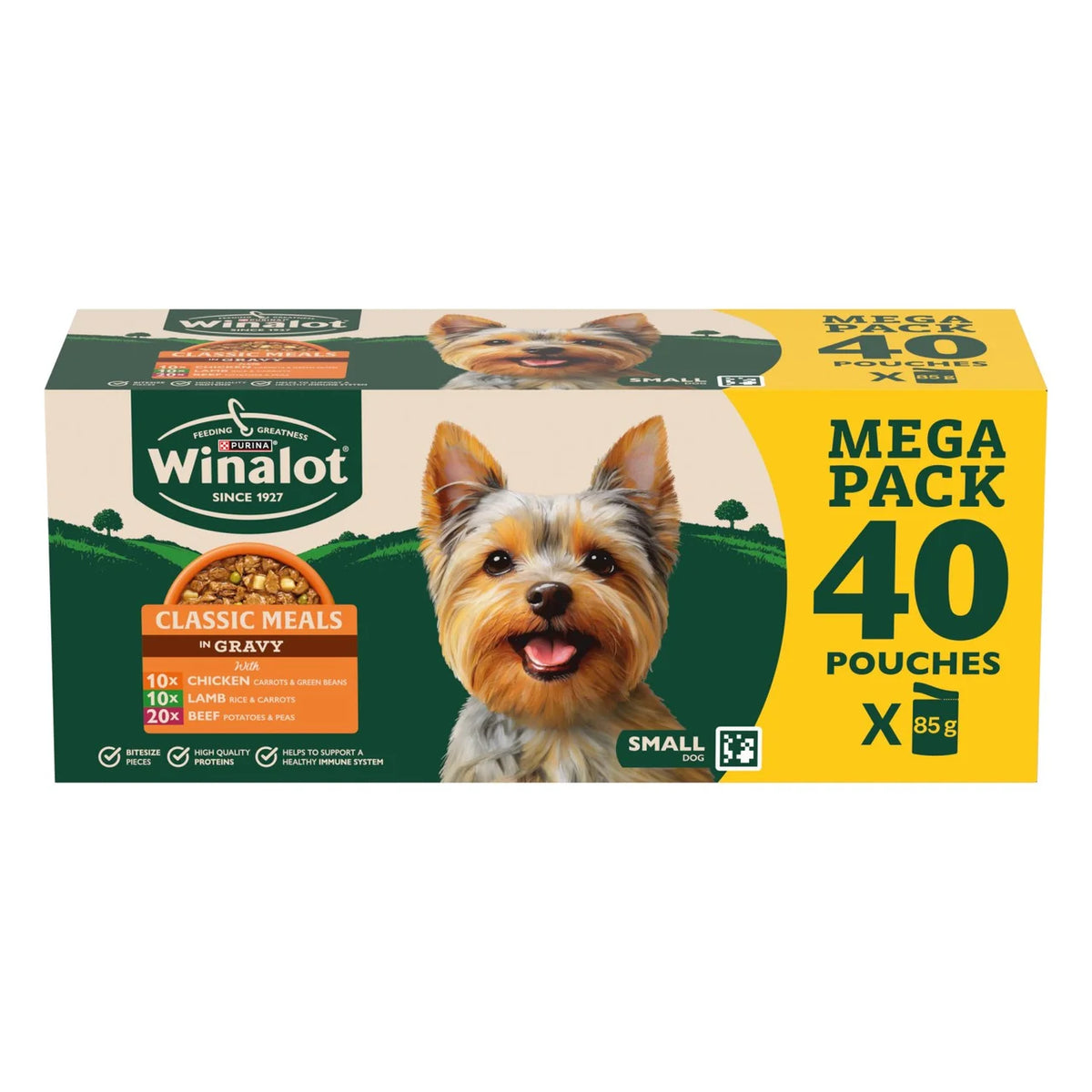 Winalot Meaty Chunks Small Dog Mixed in Gravy Wet Dog Food 40 x 85g