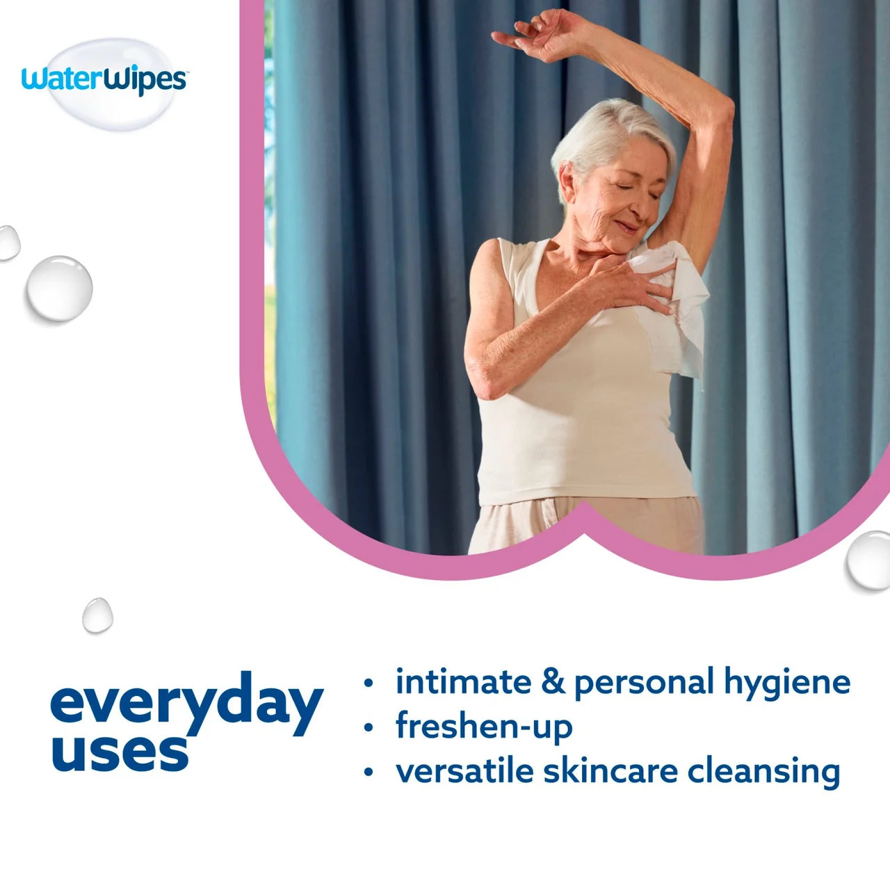 WaterWipes Adult Care Sensitive Wipes 30 per pack