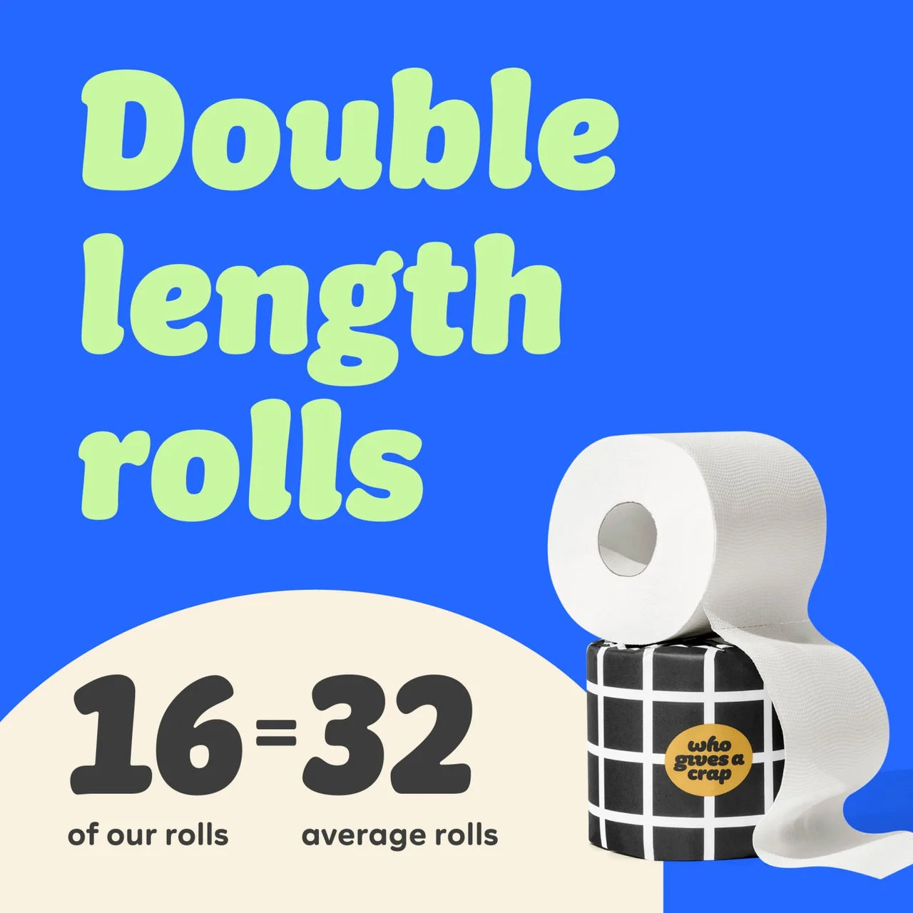 Who Gives A Crap Extra Soft Double Length Toilet Roll 16 per pack