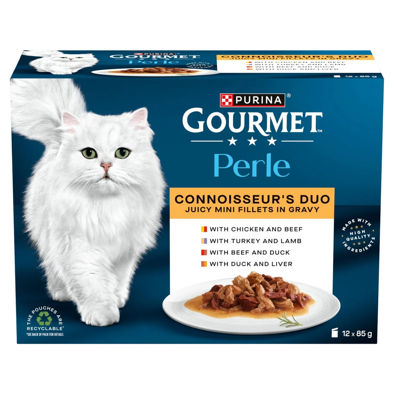 Gourmet Perle Connoisseur's Collection in Gravy Wet Cat Food 12 x 85g